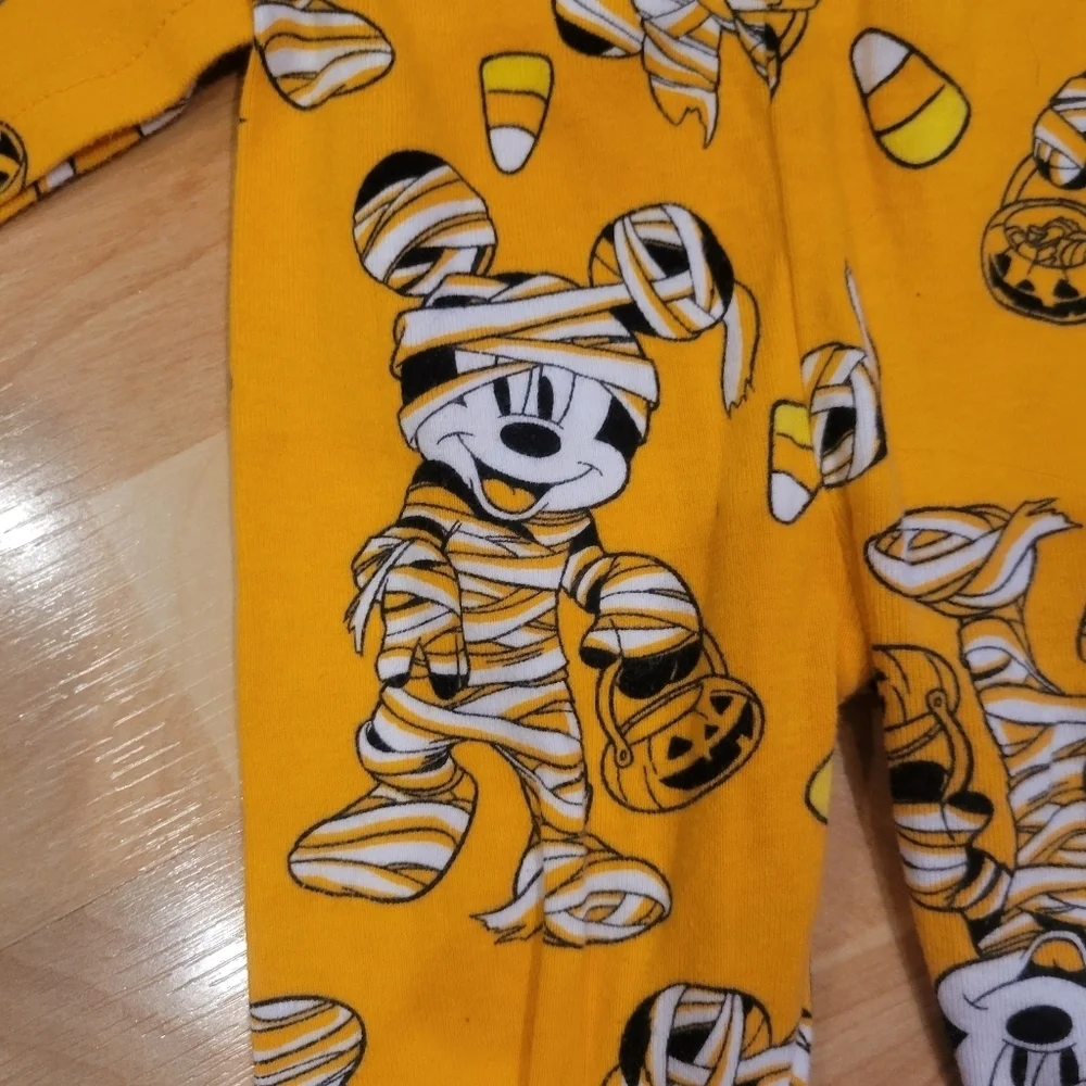 Disney Mickey and Minnie mouse unisex Halloween 2 piece pajamas size 12 months